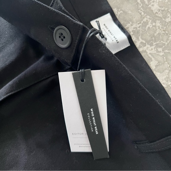 WhoWhatWear LISA High-Waisted Wide Leg Pants in Black Size L New w/Tag $135 - Picture 6 of 8